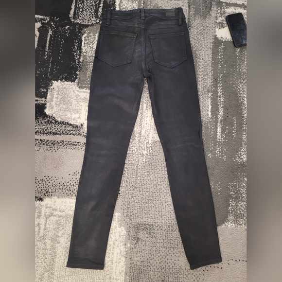 2. PAIGE HOXTON COATED HIGH WAIST ULTRA SKINNY JEANS SIZE 26 - Picture 11 of 13